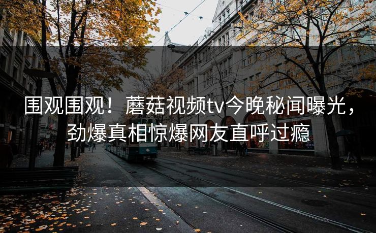 围观围观！蘑菇视频tv今晚秘闻曝光，劲爆真相惊爆网友直呼过瘾